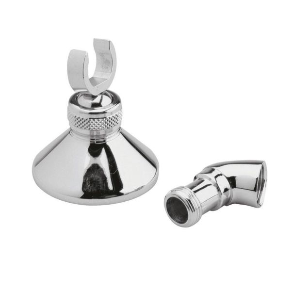 Nuie Wall Bracket & Elbow, Chrome colour ,image 1