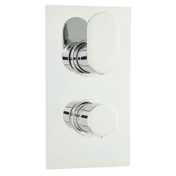Twin Thermostatic Shower Valve - Hudson Reed REI3610 Chrome, Chrome colour ,image 1