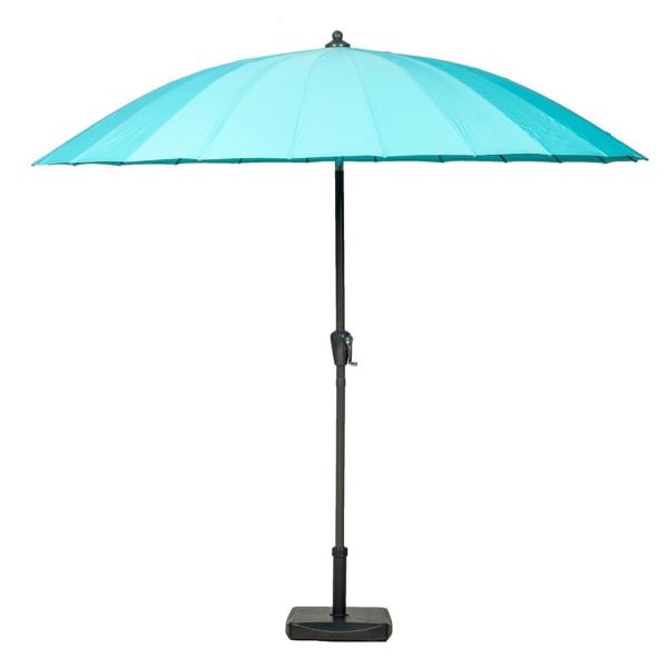 2.7M Aqua Crank And Tilt Shanghai Parasol (38Mm Pole, 24 Ribs), Blue colour ,image 1