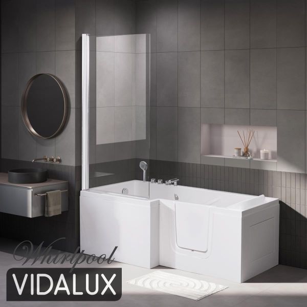 Coniston 1700 Easy Access Whirlpool Walk-In Shower Bath, White colour ,image 3