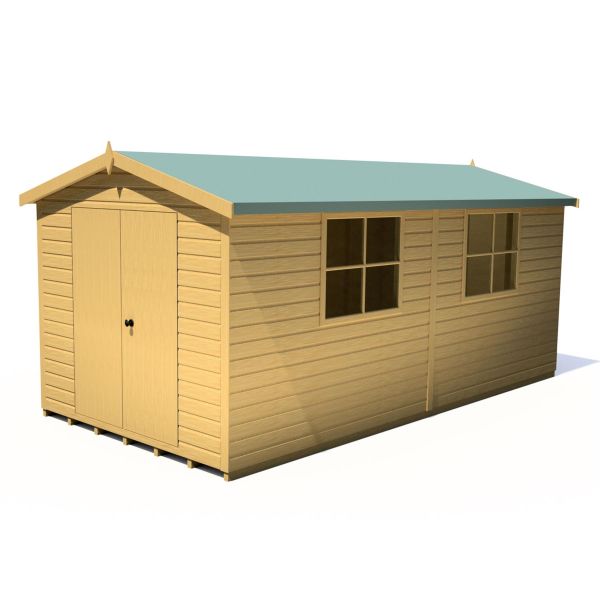 Bison 16 x 8 Double Door Shiplap Shed