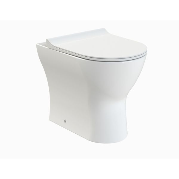 Back To Wall Pan & Soft Close Seat - Nuie NCG306 White, White colour ,image 1