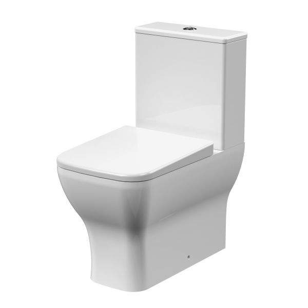 Ava Flush Rimless Pan, Cistern & SC Seat - Nuie NCG451 White, White colour ,image 1