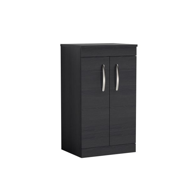 500mm Floor Standing Vanity With Worktop - Nuie ATH005W Charcoal Black, Hacienda Black colour ,image 1