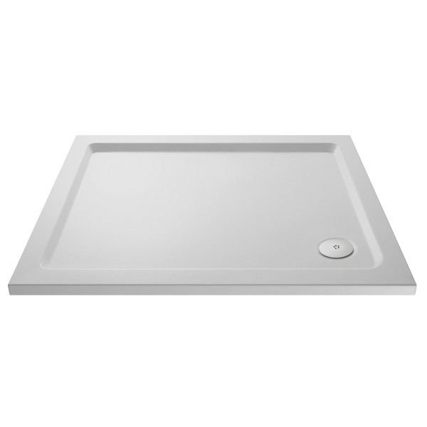 Slip Resistant Rectangular Shower Tray 1200 x 800mm - Hudson Reed NSR023 European White, White colour ,image 1