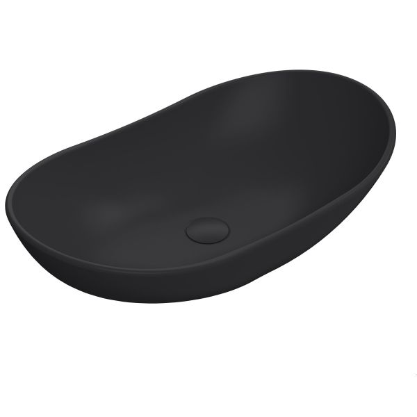 Round Vessel - Hudson Reed NBV459 Matt Black, Black colour ,image 1