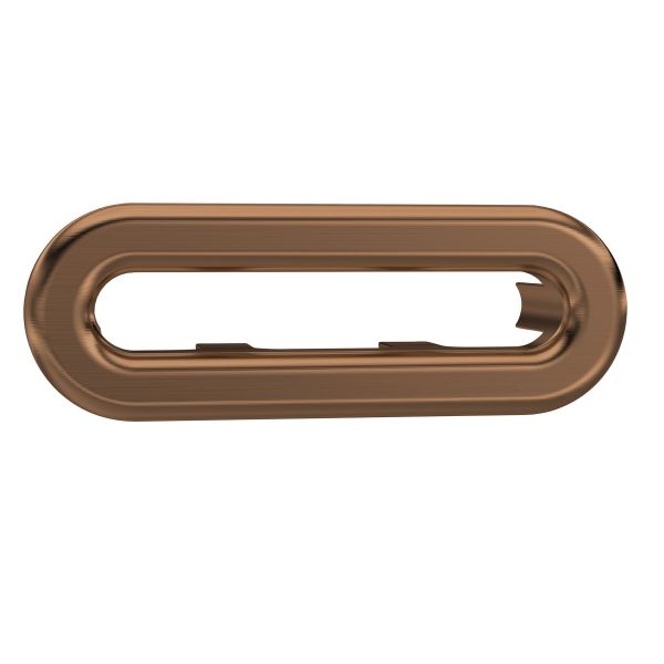 Oval Overflow Cover - Nuie OVFL15U Brass, Brass colour ,image 1