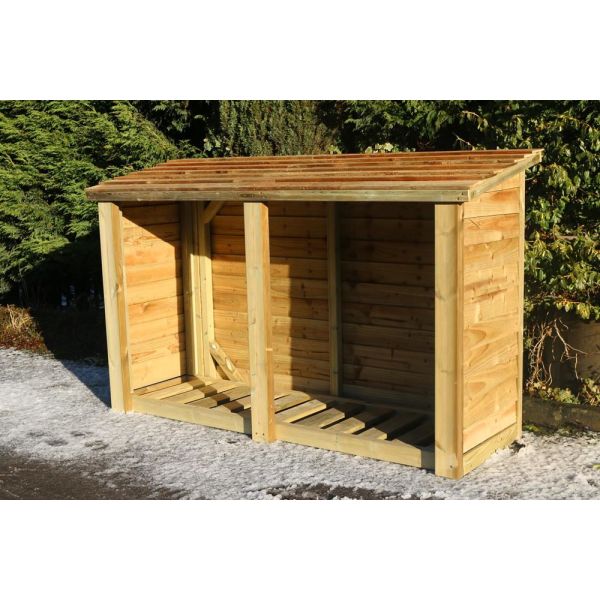 Heavy Duty Logstore 4X6 (Height Ft X Width Ft) By Churnet Valley, Wood colour ,image 1