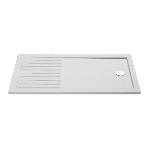 Slip Resistant Rectangular Walk-In Shower Tray 1700 x 800 - Hudson Reed NSR1780 White, White colour ,image 1