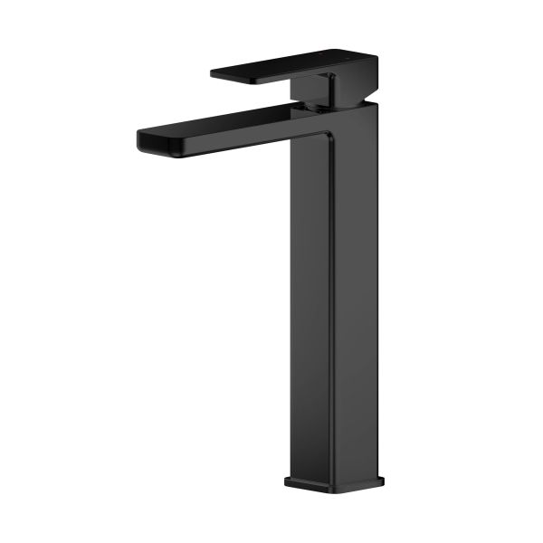 High-Rise Mono Basin Mixer (No Waste) - Nuie WIN470 Matt Black, Black colour ,image 1