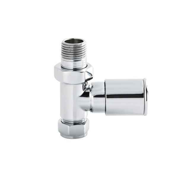 Straight Radiator Valve Pack (Pairs) - Hudson Reed RV001 Chrome, Chrome colour ,image 1