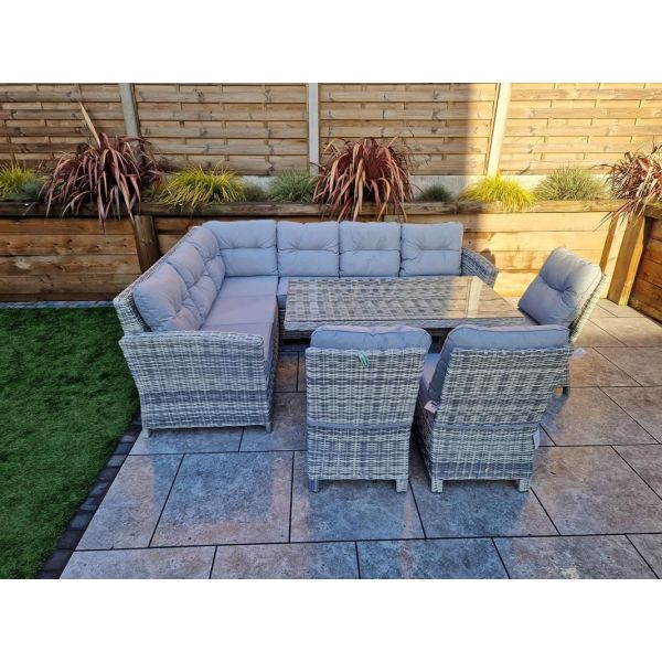 Amy Corner Dining Set, Grey colour ,image 1