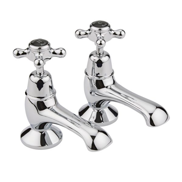 Bath Taps - Hudson Reed BC402DX Chrome, Black/Chrome colour ,image 1