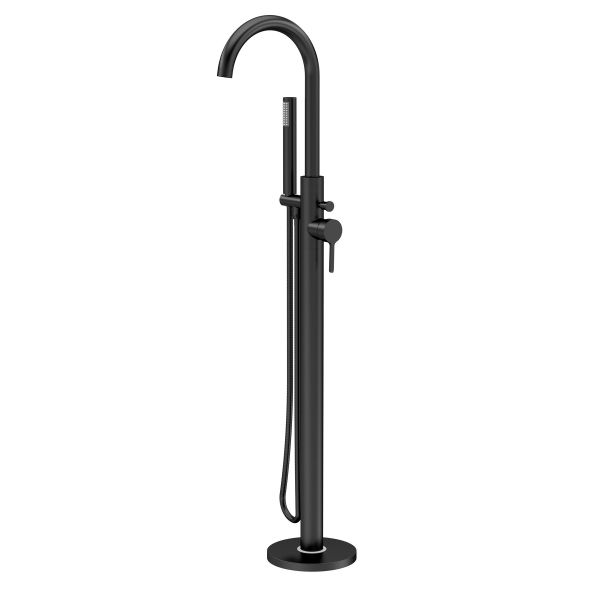 Tec Floor Standing Bath Shower Mixer - Nuie CLX421 Matt Black, Matt Black colour ,image 1