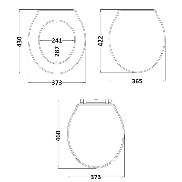 Ryther Toilet Seat - Hudson Reed LOS898 Hunter Green, Green colour ,image 1