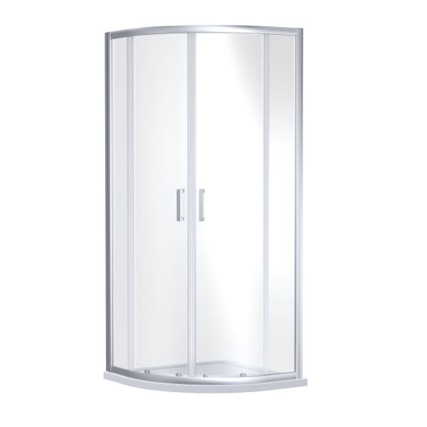 1900 x 1000 x 1000mm Quandrant Shower Enclosure - Nuie SMQU10-E6 Chrome, Chrome colour ,image 1