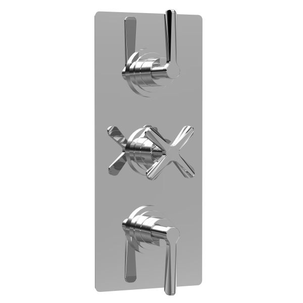 Triple Thermostatic Shower Valve - Nuie CLL3211 Chrome, Chrome colour ,image 1