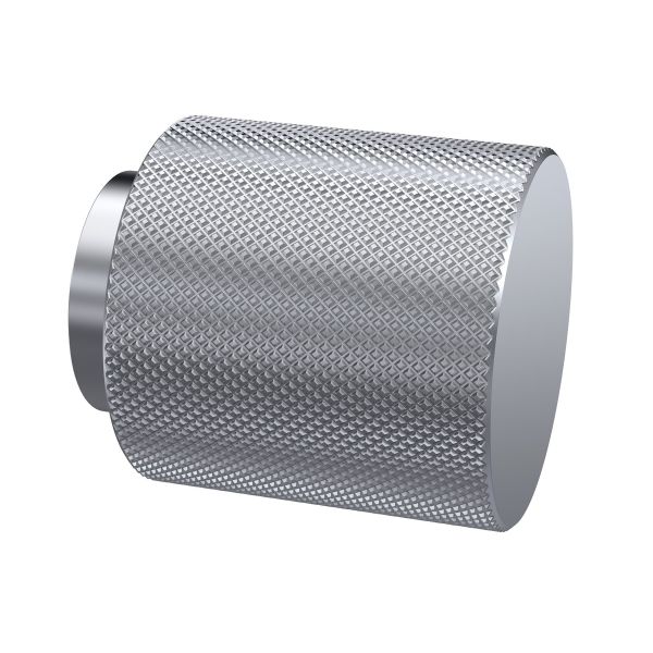 Indented Round Knob - Hudson Reed H014 Chrome, Chrome colour ,image 1