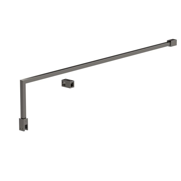 Wetroom Screen Support Arm - Nuie FIX027 Black, Black colour ,image 1