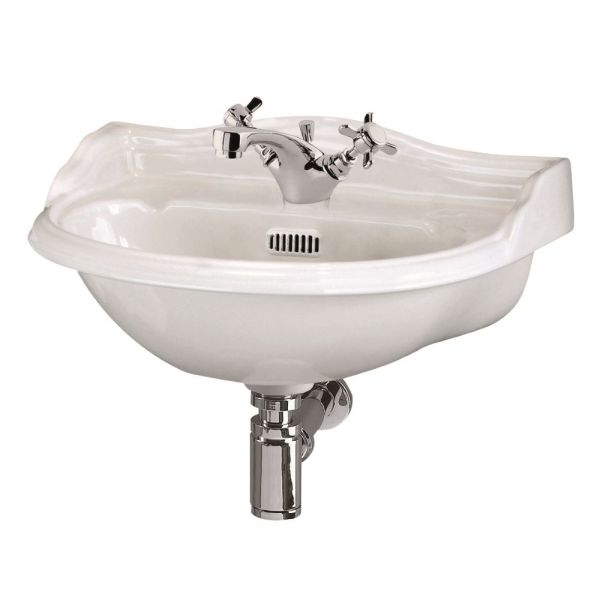 500mm Basin (1 Tap Hole) - Hudson Reed NCA104 White, White colour ,image 1