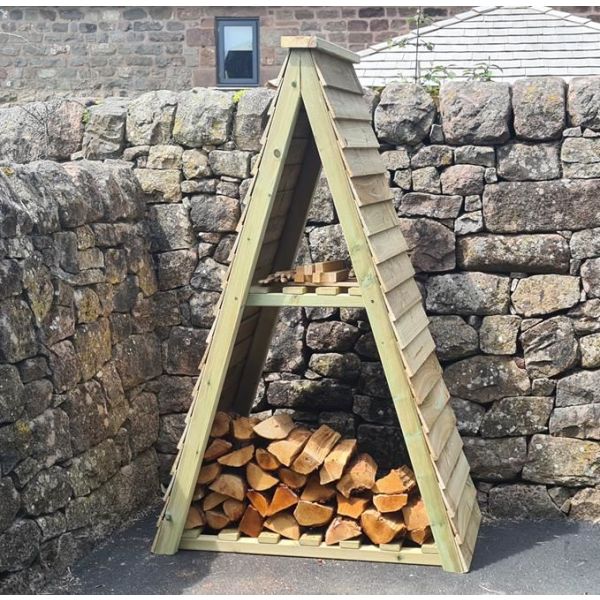 Triangle Log Stoe By Churnet Valley, Wood colour ,image 1
