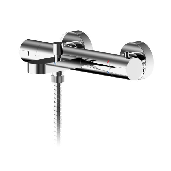 Wall Mounted Thermostatic Bath Shower Mixer - Nuie ARV005 Chrome, Chrome colour ,image 1