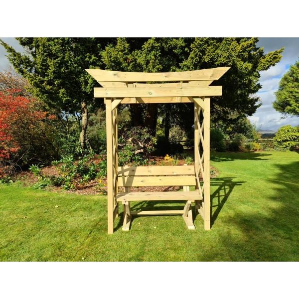 Tokyo Arch 4Ft With Ashcombe Bench By Churnet Valley, Wood colour ,image 1