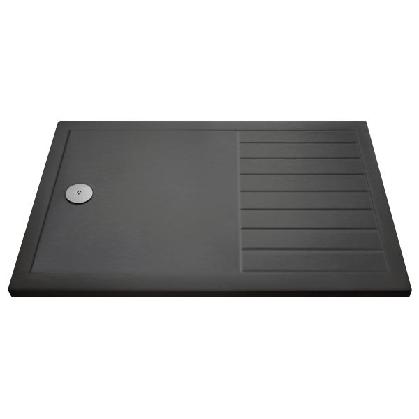 Rectangular Walk-In Shower Tray 1700 x 800 - Hudson Reed TR711780 Grey Slate, Grey colour ,image 1