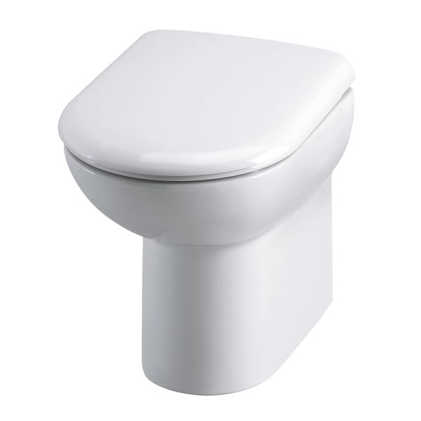 Comfort Height Back to Wall Pan & Seat - Hudson Reed CBW002 Gloss White, White colour ,image 1