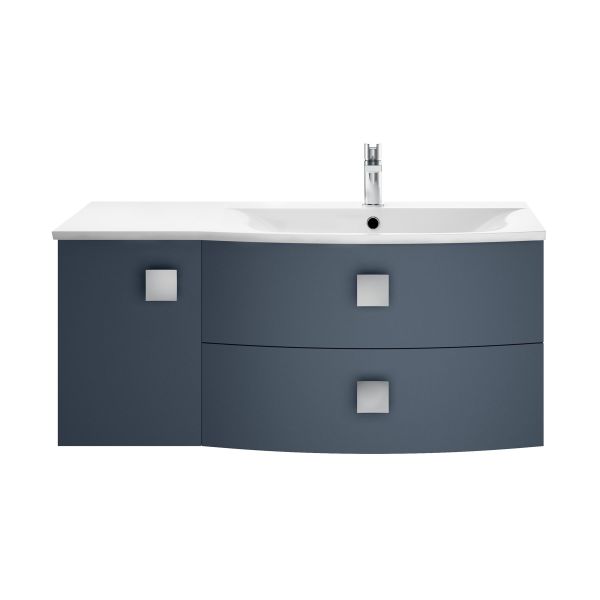 1000mm Cabinet & Basin - Right Hand - Hudson Reed SAR302R Mineral Blue, Blue colour ,image 1
