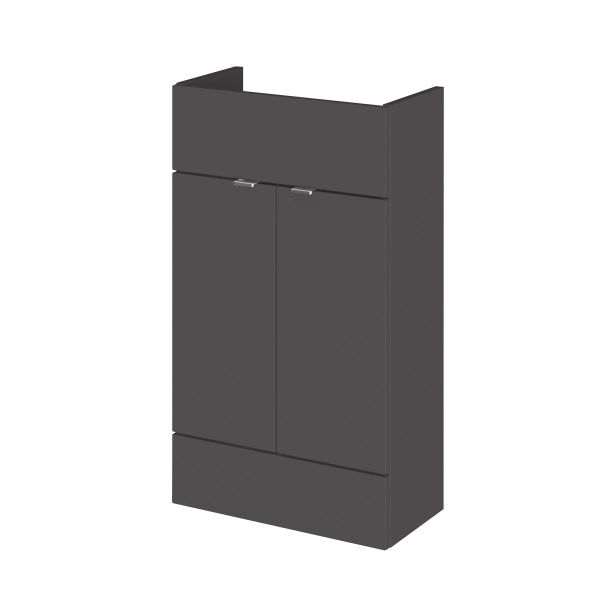 500mm Vanity Unit - Compact - Hudson Reed OFF905 Gloss Grey, Grey colour ,image 1