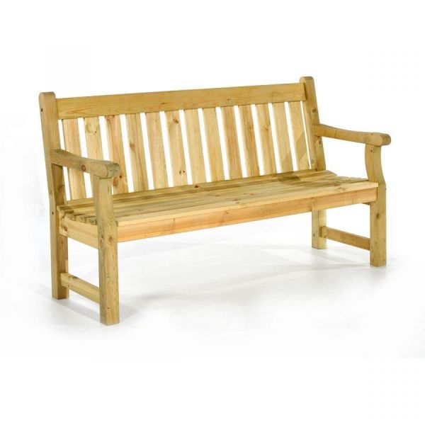 Darwin 1500mm Wooden Garden Bench - Neutral - FSC Mix Credit, Neutrals colour ,image 1