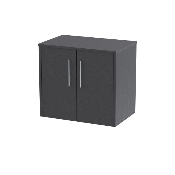 600mm Wall Hung 2 Door Vanity & Worktop - Hudson Reed JNU2223W Grey, Grey colour ,image 1