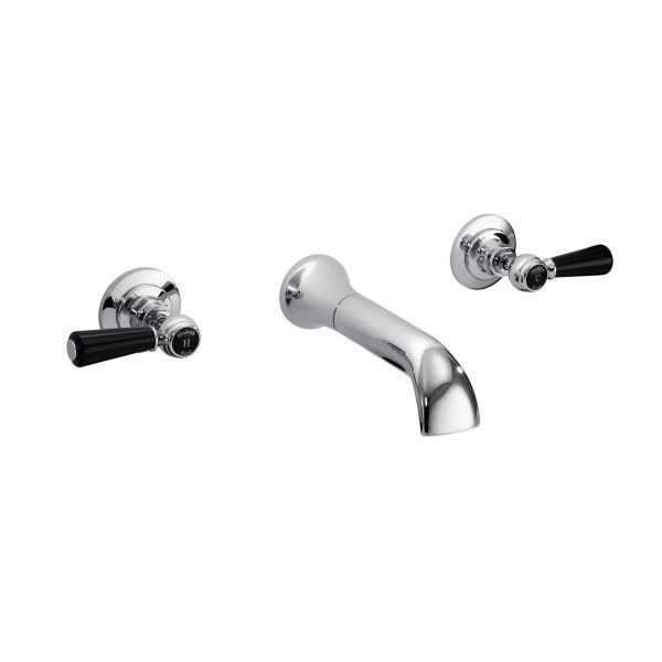 Wall-Mounted Bath Spout - Hudson Reed BC409DL Chrome, Black/Chrome colour ,image 1