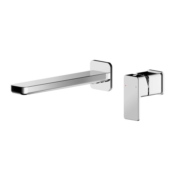 Wall Mounted 2 Tap Hole Basin Mixer - Nuie WIN381 Chrome, Chrome colour ,image 1