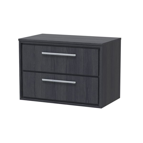 800mm Wall Hung 2-Drawer Vanity with Worktop - Hudson Reed LIL2226W Grey, Grey colour ,image 1