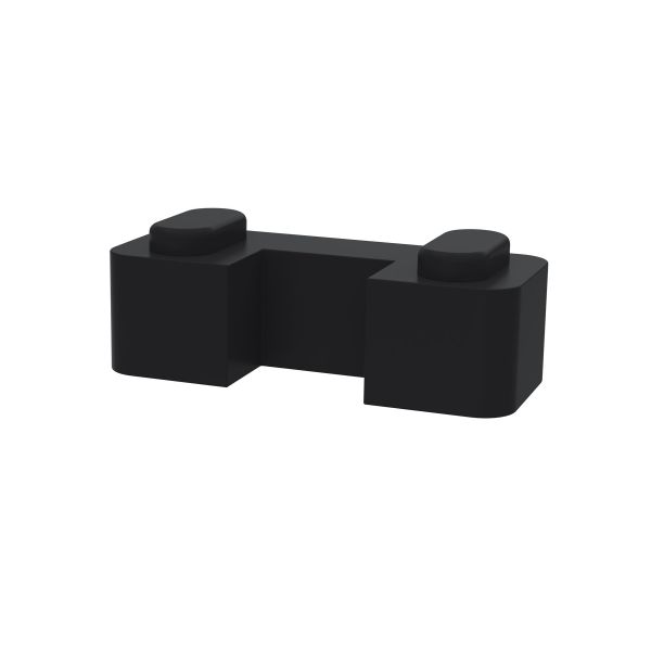 Black Wetroom Screen Support Foot - Hudson Reed WRSF007 Black, Black colour ,image 1