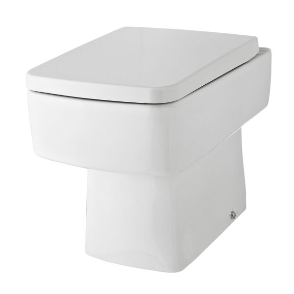 Back to Wall Pan & Seat - Hudson Reed CBL006 Gloss White, White colour ,image 1
