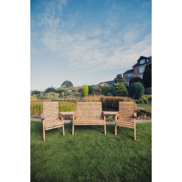Valley 4 Seat Set 1X2B 2Xc Angled Tray By Churnet Valley, Wood colour ,image 6