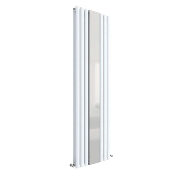 Double Panel Radiator With Mirror 1800 x 499 - Hudson Reed HL331 White High Gloss, White colour ,image 1