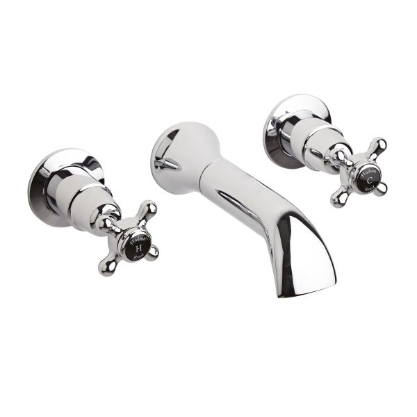 Bath Spout - Hudson Reed BC409DX Chrome, Black/Chrome colour ,image 1
