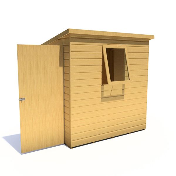 Caldey 6 x 4 Single Door Shiplap Shed - Style A