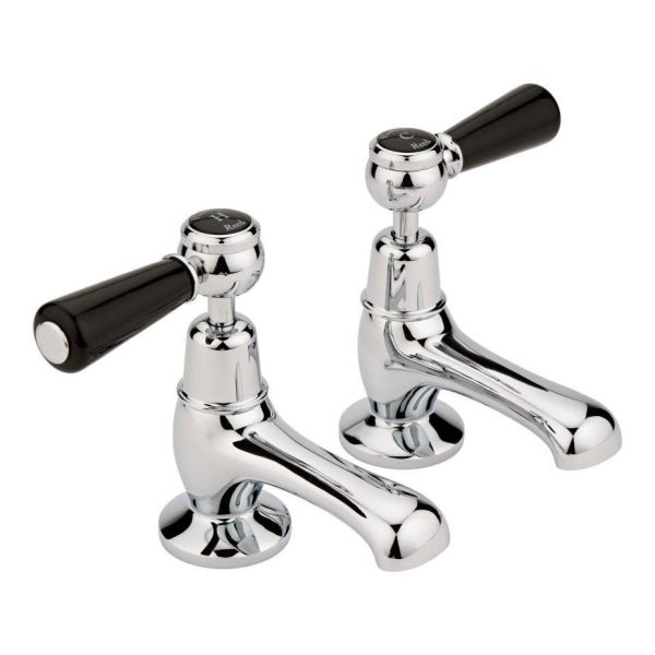 Basin Taps - Hudson Reed BC401DL Chrome, Black/Chrome colour ,image 1
