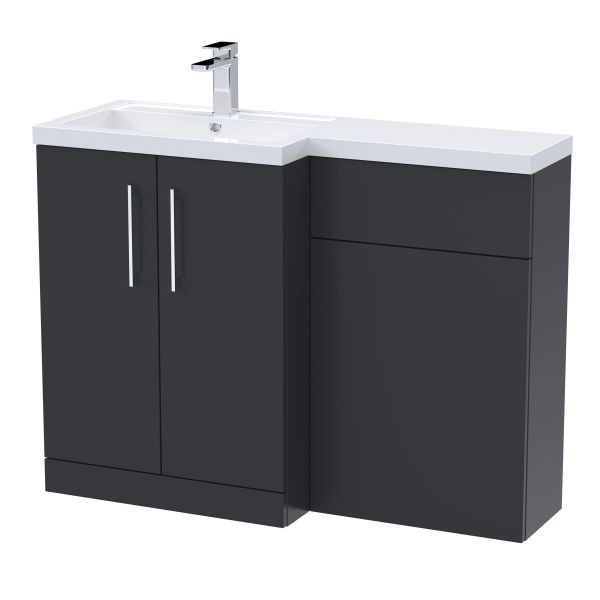 1100mm Left Hand Combination - Nuie ARN1411L Black, Black colour ,image 1