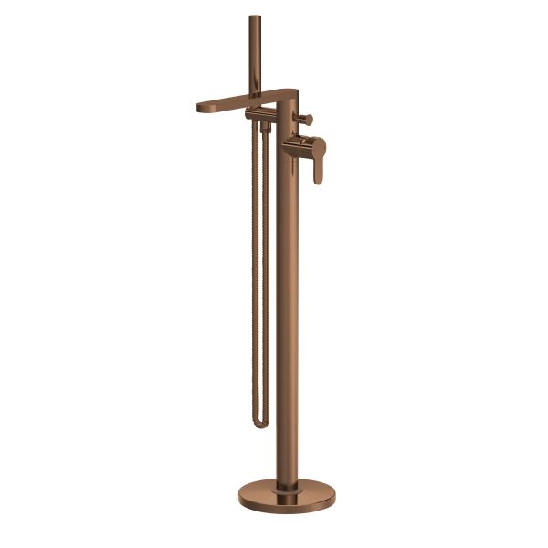 Freestanding Bath Shower Mixer with Kit - Nuie ARV1521 Brushed Bronze, Brushed Bronze colour ,image 1