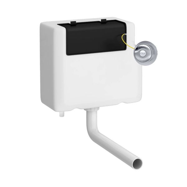 Universal Access Cistern & Chrome Traditional Flush Plate - Hudson Reed XTY8T01B Chrome, Chrome colour ,image 1