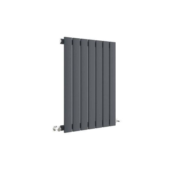 Horizontal Single Panel Radiator 600 x 412 - Hudson Reed HLA54 Anthracite, Anthracite colour ,image 1