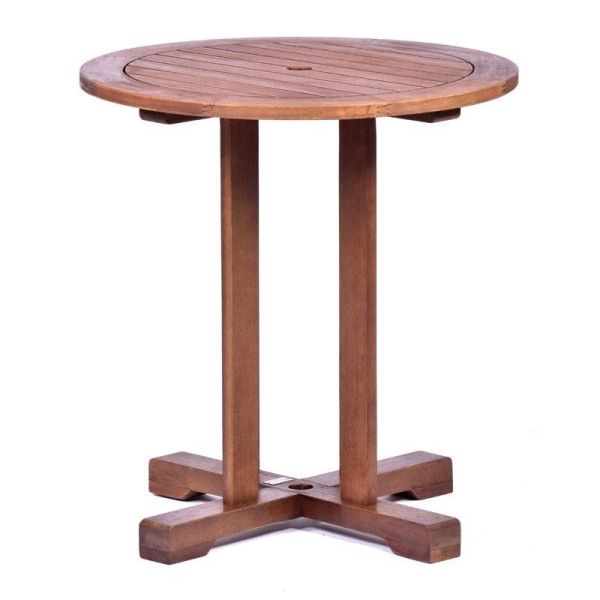 Devon 700mm Wooden Round Pedestal Table, Neutrals colour ,image 1
