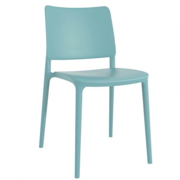Joy-S Plastic Side Chair - Aqua Blue, Blue colour ,image 1