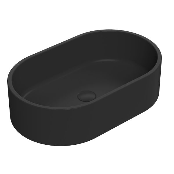 Oval Vessel - Hudson Reed NBV469 Matt Black, Black colour ,image 1